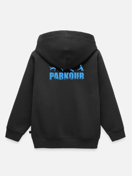 Parkour Freestyle Streetstyle - Hoodie Premium barn ekologisk - svart