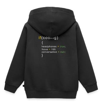 Programmierer Coding - Kinder Premium Organic Hoodie - Schwarz - Hinten - AI Model Kid Male (0cm)