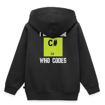 Programmation des codes C # - Sweat Premium à capuche enfant bio - noir - Dos - AI Model Kid Male (0cm)