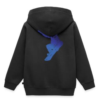Snowboard d'hiver - Sweat Premium à capuche enfant bio - noir - Dos - AI Model Kid Male (0cm)