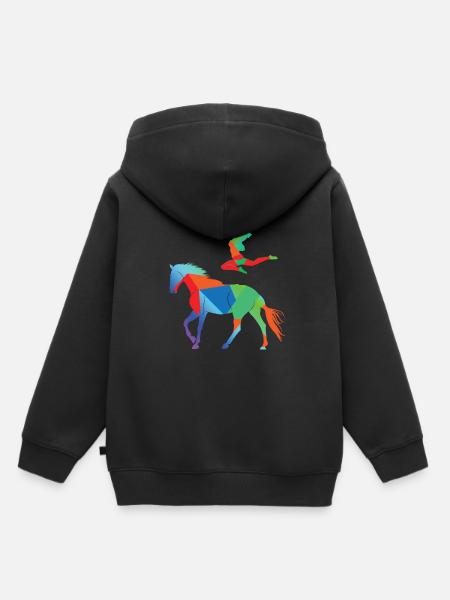 Voltige - Sweat Premium à capuche enfant bio - noir