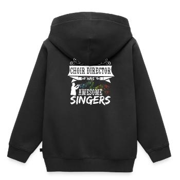 Chor Dirigent - Kinder Premium Organic Hoodie - Schwarz - Hinten - AI Model Kid Male (0cm)