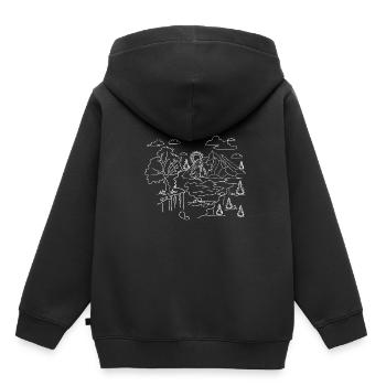 Paysage de mère nature - Sweat Premium à capuche enfant bio - noir - Dos - AI Model Kid Male (0cm)