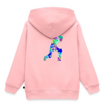 Cricket - Kinder Premium Organic Hoodie - Rosa - Hinten - AI Model Kid Female (0cm)