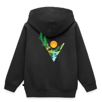 walker - Kids Premium Organic Hoodie - black - Back - AI Model Kid Male (0cm)
