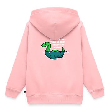 Monster Of Loch Ness Faith - Kids Premium Organic Hoodie - rose - Back - AI Model Kid Female (0cm)