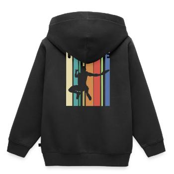 Ultimate Frisbee - Sweat Premium à capuche enfant bio - noir - Dos - AI Model Kid Male (0cm)