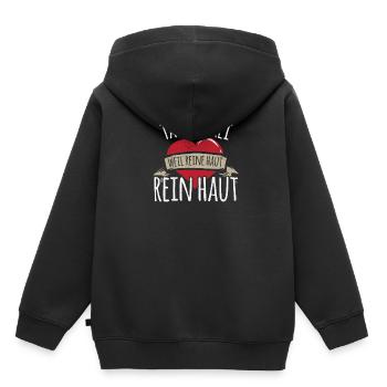 Tattoofrei - Weil Reine Haut Rein Haut Ink - Kinder Premium Organic Hoodie - Schwarz - Hinten - AI Model Kid Male (0cm)