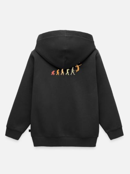 Volleyballer Evolution Geschenk - Kinder Premium Organic Hoodie - Schwarz
