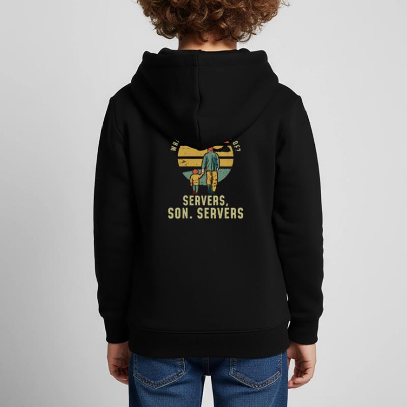 Programmierer Vater und Sohn Cloud Server Kinder Premium Organic Hoodie