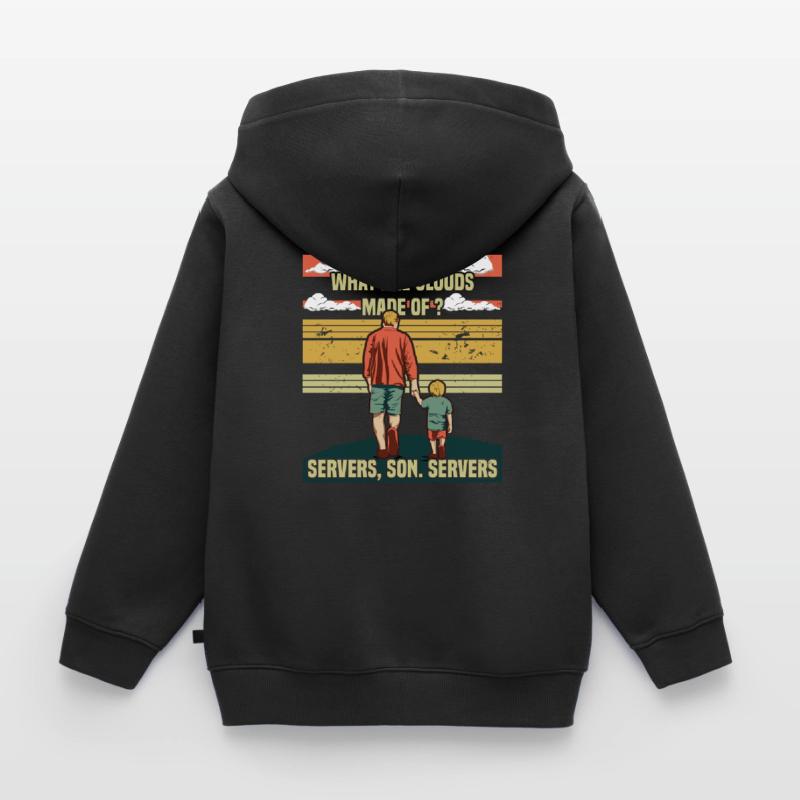 Programmierer Papa - Clouds Server Sohn Kinder Premium Organic Hoodie