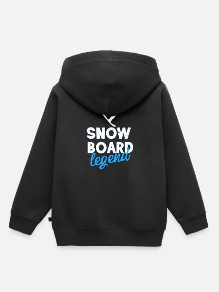 Snowboard Sport - Kinder Premium Organic Hoodie - Schwarz