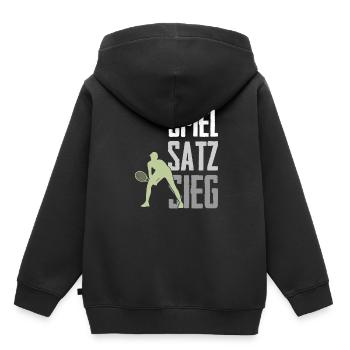 Tennis Spiel Satz Sieg - Kinder Premium Organic Hoodie - Schwarz - Hinten - AI Model Kid Male (0cm)