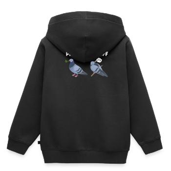 Lustige Tiere Pigeon Taube - Kinder Premium Organic Hoodie - Schwarz - Hinten - AI Model Kid Male (0cm)