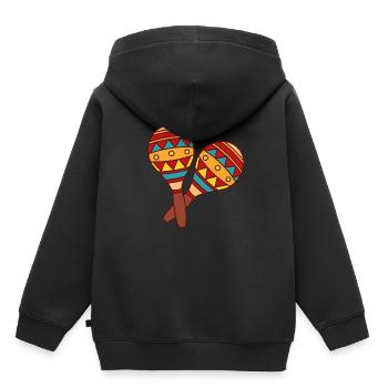Maracas - Sweat Premium à capuche enfant bio - noir - Dos - AI Model Kid Male (0cm)