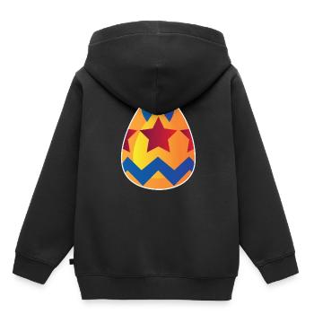 Œuf de Pâques - Sweat Premium à capuche enfant bio - noir - Dos - AI Model Kid Male (0cm)
