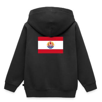 National Flag Of French Polynesia - Kids Premium Organic Hoodie - black - Back - AI Model Kid Male (0cm)