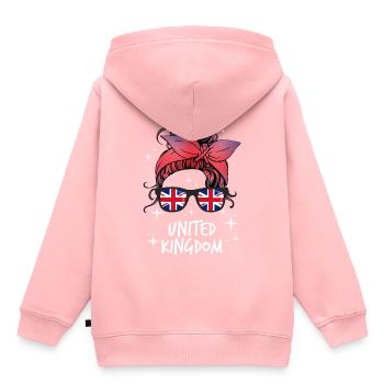 Regno Unito - Felpa Premium con cappuccio bambino bio - rosa - Retro - AI Model Kid Female (0cm)