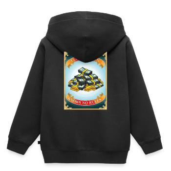 Korruption kennt keine Regeln - Kinder Premium Organic Hoodie - Schwarz - Hinten - AI Model Kid Male (0cm)