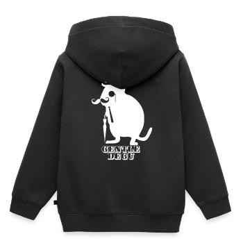 DEGUS | Gentle Degu | Geschenk für Degubesitzer - Kinder Premium Organic Hoodie - Schwarz - Hinten - AI Model Kid Male (0cm)