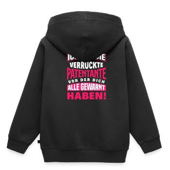 Patentante Taufe Patentanten Geschenk - Kinder Premium Organic Hoodie - Schwarz - Hinten - AI Model Kid Male (0cm)