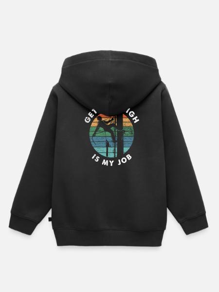 Retro Baumpfleger Aborist - Kinder Premium Organic Hoodie - Schwarz