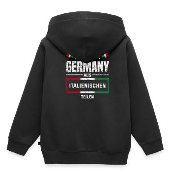 Italien Italiener - Kinder Premium Organic Hoodie - Schwarz - Hinten - AI Model Kid Male (0cm)
