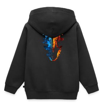 Saxophone Red Blue Fire Musical Instrument - Kids Premium Organic Hoodie - black - Back - AI Model Kid Male (0cm)