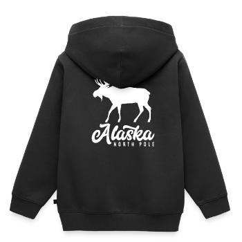 Pôle Nord de l’Alaska - Sweat Premium à capuche enfant bio - noir - Dos - AI Model Kid Male (0cm)