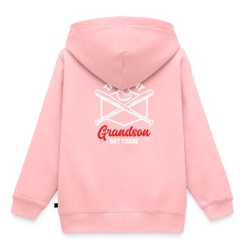 Baseball Enkel - Kinder Premium Organic Hoodie - Rosa - Hinten - AI Model Kid Female (0cm)