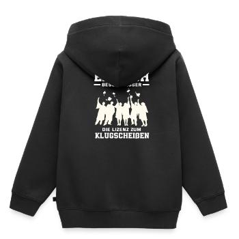 Doktortitel Bachelortitel Master Abschluss - Kinder Premium Organic Hoodie - Schwarz - Hinten - AI Model Kid Male (0cm)
