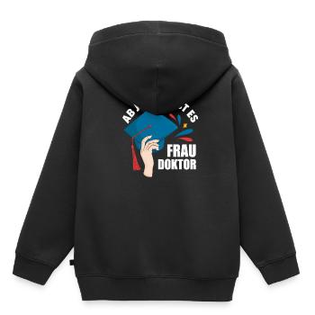 Doktortitel Frau Doktor - Kinder Premium Organic Hoodie - Schwarz - Hinten - AI Model Kid Male (0cm)