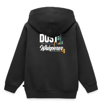 Schulhausmeister Staub Flüsterer - Kinder Premium Organic Hoodie - Schwarz - Hinten - AI Model Kid Male (0cm)
