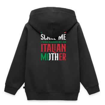 Ich Habe Eine Italienische Mutter - Kinder Premium Organic Hoodie - Schwarz - Hinten - AI Model Kid Male (0cm)
