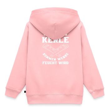 Klempner Feucht Rohrzange Handwerker - Kinder Premium Organic Hoodie - Rosa - Hinten - AI Model Kid Female (0cm)