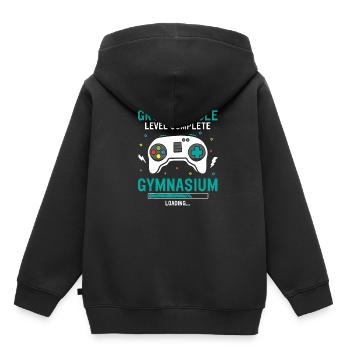 Niveau de l’école primaire Remplissage complet du gymnase - Sweat Premium à capuche enfant bio - noir - Dos - AI Model Kid Male (0cm)