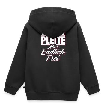 Geschieden Pleite Frei - Kinder Premium Organic Hoodie - Schwarz - Hinten - AI Model Kid Male (0cm)