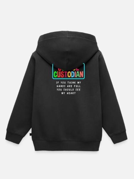 Schulhausmeister Herz Beruf Leidenschaft - Kinder Premium Organic Hoodie - Schwarz