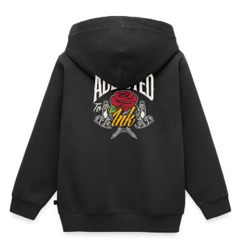 Tatouage Tatouage Tatouage Hobby Cadeau - Sweat Premium à capuche enfant bio - noir - Dos - AI Model Kid Male (0cm)