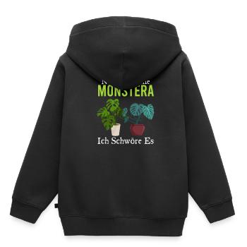 Nur Noch Eine Monstera Ich Schwöre Es - Kinder Premium Organic Hoodie - Schwarz - Hinten - AI Model Kid Male (0cm)