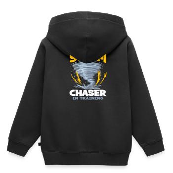 Storm Chaser Tornado Tornado Storms Cadeau - Sweat Premium à capuche enfant bio - noir - Dos - AI Model Kid Male (0cm)