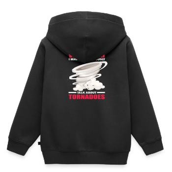 Tornado Lovers Storm Storms Stormchaser - Sweat Premium à capuche enfant bio - noir - Dos - AI Model Kid Male (0cm)