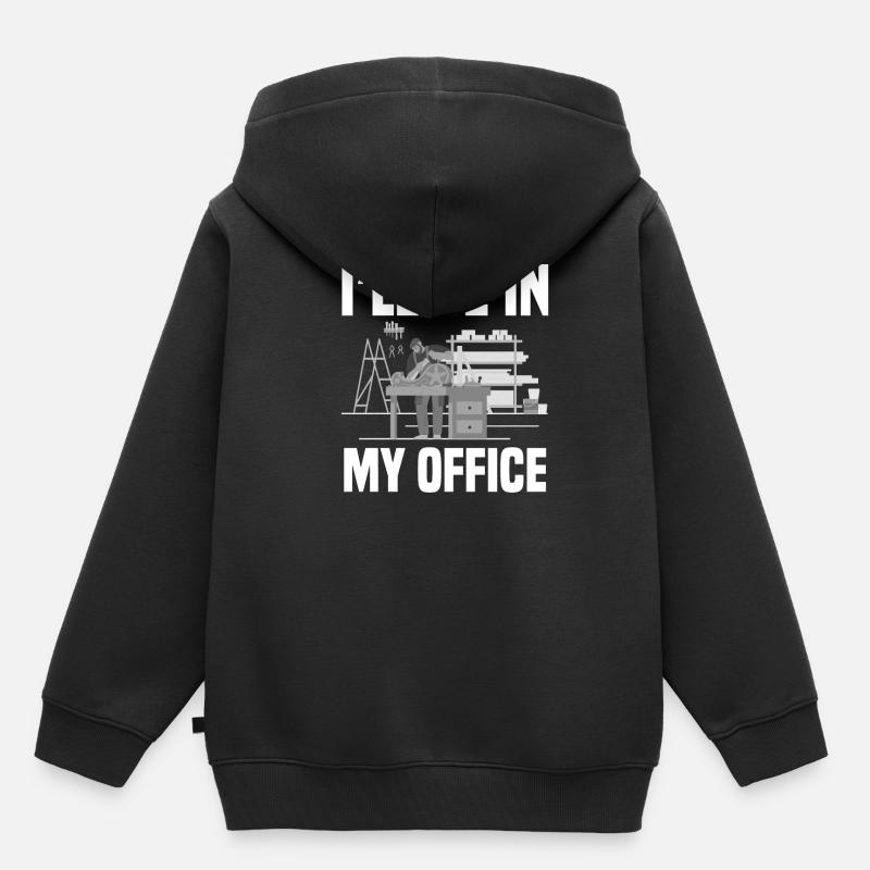 Bureau des menuisiers - Sweat Premium à capuche enfant bio - noir