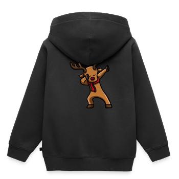 Dabbing Santa Reindeer - Sweat Premium à capuche enfant bio - noir - Dos - AI Model Kid Male (0cm)