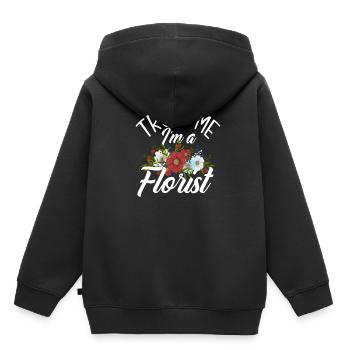 Florist Floristen Lustiger Spruch - Kinder Premium Organic Hoodie - Schwarz - Hinten - AI Model Kid Male (0cm)