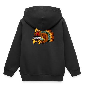 Video Game Thanksgiving Truthahn Gamer - Kinder Premium Organic Hoodie - Schwarz - Hinten - AI Model Kid Male (0cm)