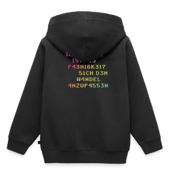 Intelligenz Ist Die Fähigkeit Sich Dem Wandel - Kinder Premium Organic Hoodie - Schwarz - Hinten - AI Model Kid Male (0cm)