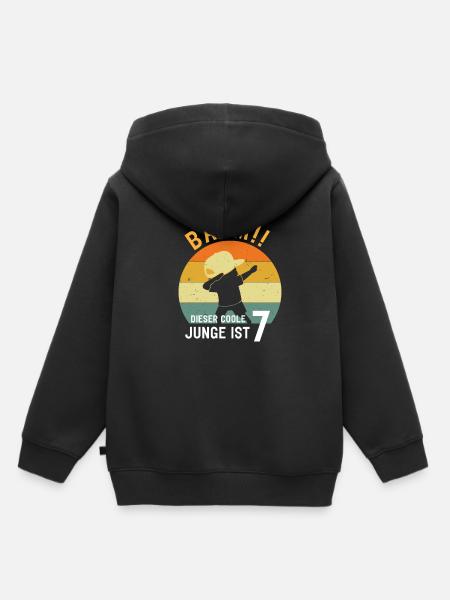 Dabbing Geburtstagsshirt 7 Jahre 7. Geburtstag - Kinder Premium Organic Hoodie - Schwarz