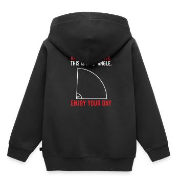 89-Winkel Lustiges Geschenk für Perfektionisten - Kinder Premium Organic Hoodie - Schwarz - Hinten - AI Model Kid Male (0cm)