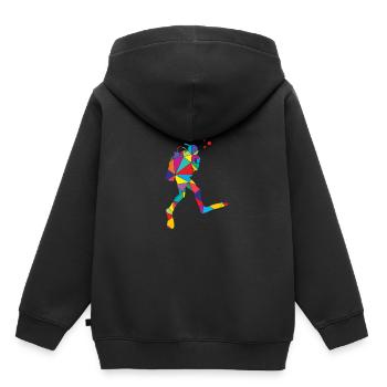 Low Poly Diving Polygon Diving - Sweat Premium à capuche enfant bio - noir - Dos - AI Model Kid Male (0cm)